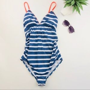 A Pea in the Pod Splendid Striped Maternity One Piece Swimsuit